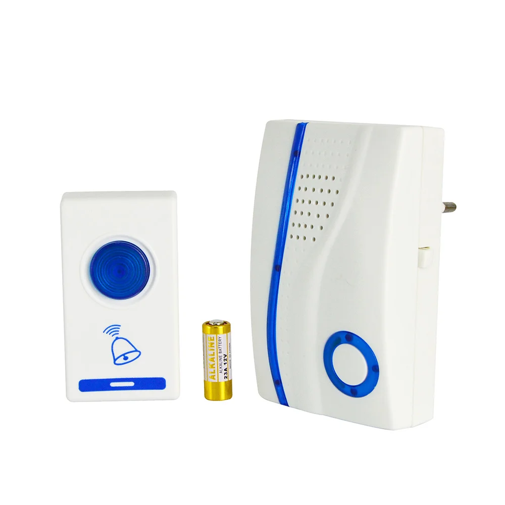 Modern Electric Wireless Doorbell with Ding Dong Ring ABS Material Home Door Bell Hotel Access System Battery Plug Power Source