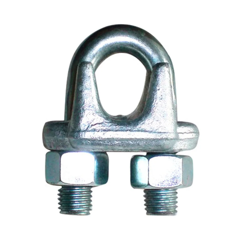 China Manufacturer zinc plated galvanized safety carbon steel JIS type drop forged cable clamp for wire rope fittings