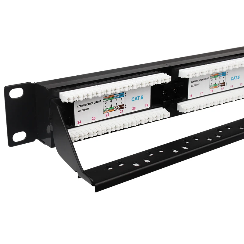 Неэкранированная патч-панель cat6 с 24