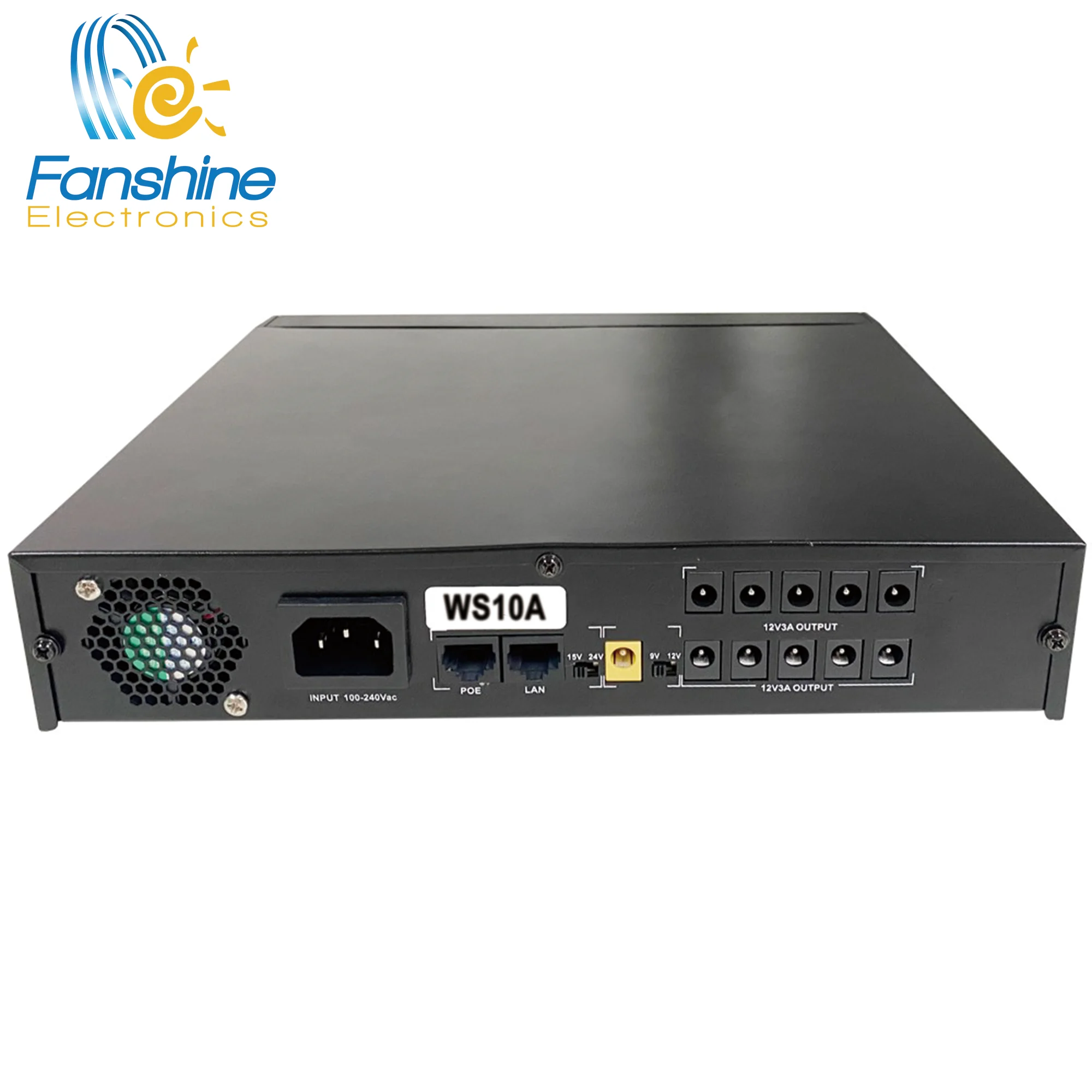 2023 Fanshine 10A 9 в 12 В 22400 мАч CCTV UPS DC с жидкокристаллическим дисплеем POE 110 Вт бесперебойный источник