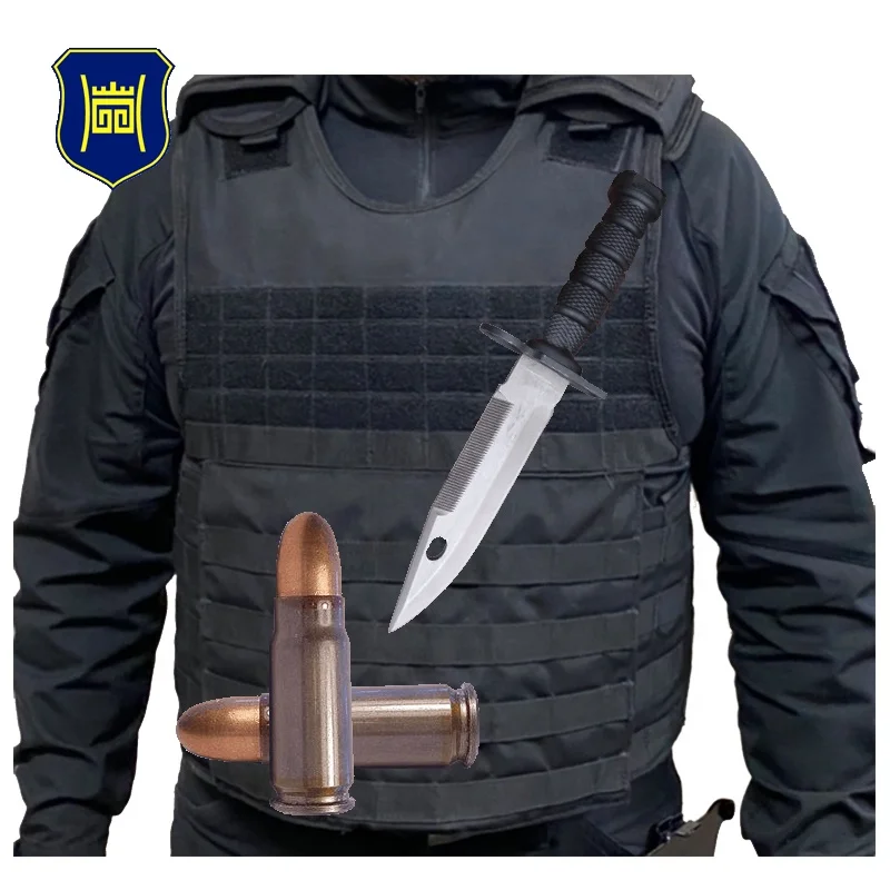 Shenzhou POLICE Bullet Stab Proof Jackets Bullet Proof & Stab Proof Vest Military Security Spike Cut Slash Riot protect IIIA+24J