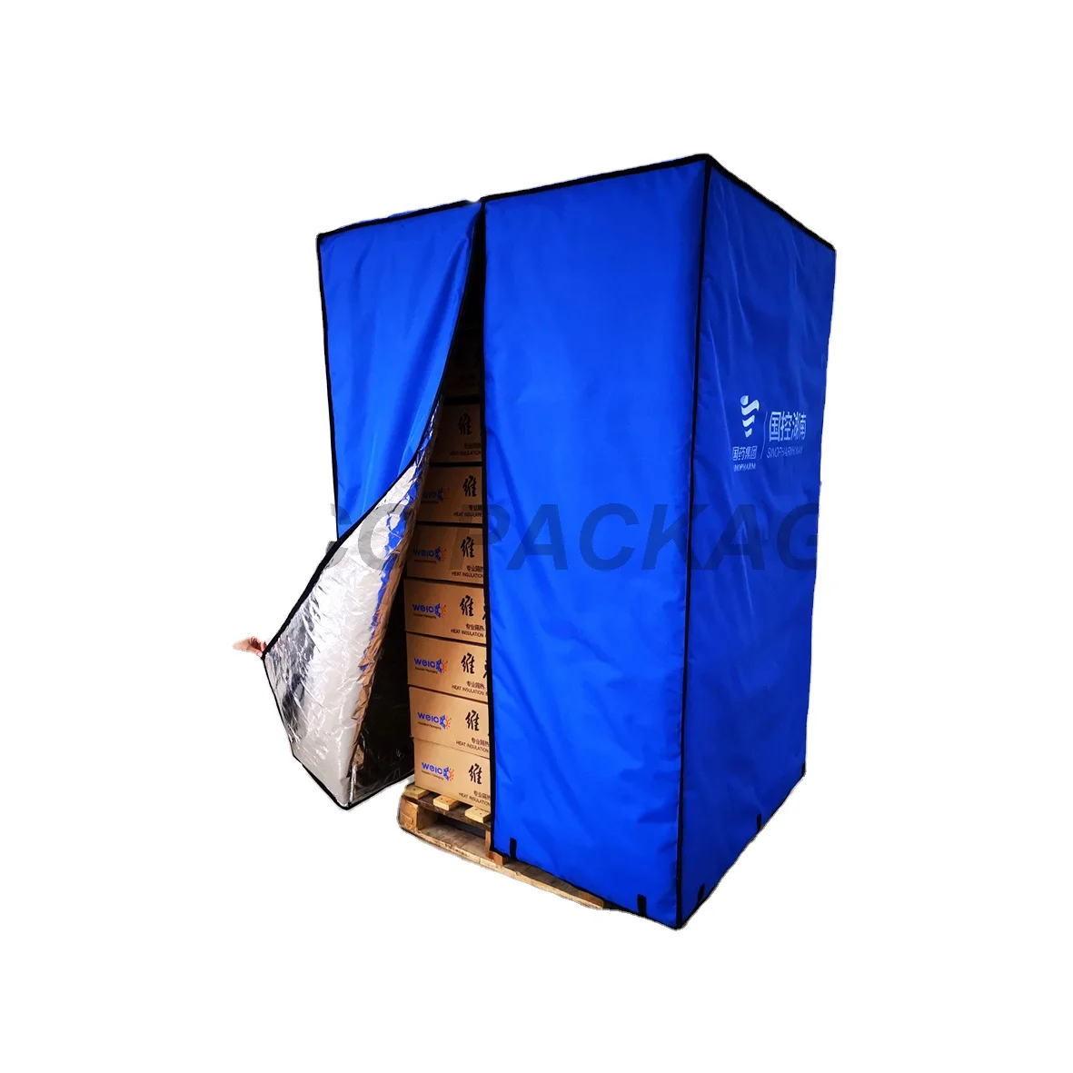 EPE Insulation Reusable Pallet wrap Thermal Pallet Cover For Medicines