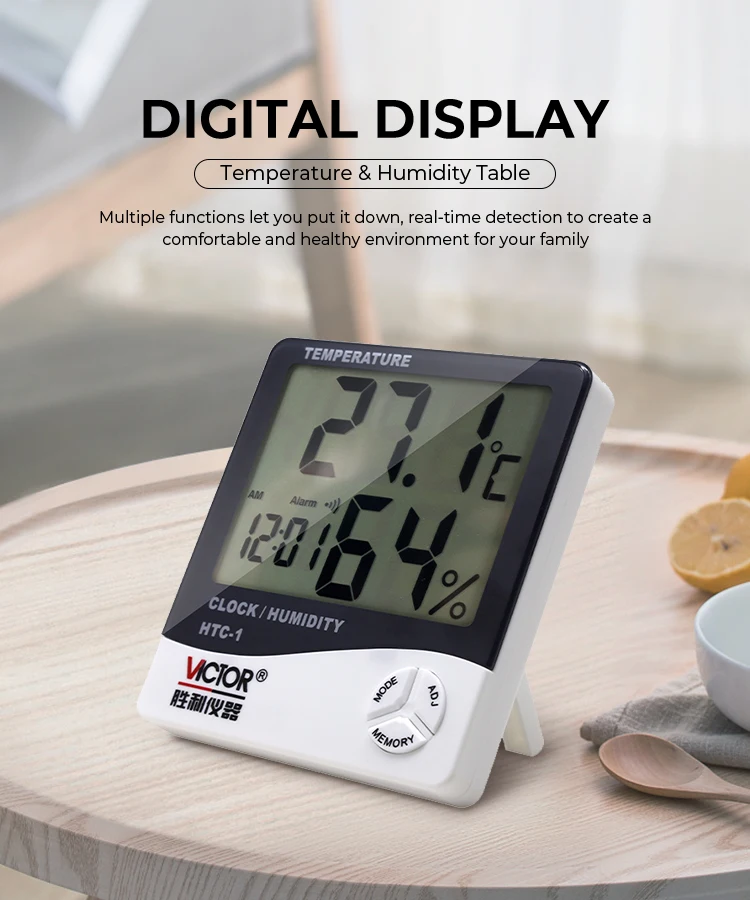 Manufacturer Digital Temperature Humidity LCD Thermometer Hygrometer