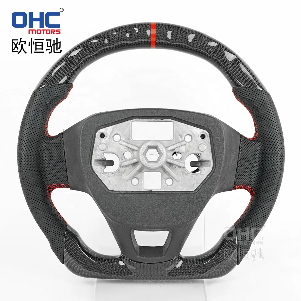 Tuning Car carbon fiber Steering Wheel for Ford Tourneo Transit Custom mk8 2018 2019 2023 2021 2022 ohc motors steering wheel