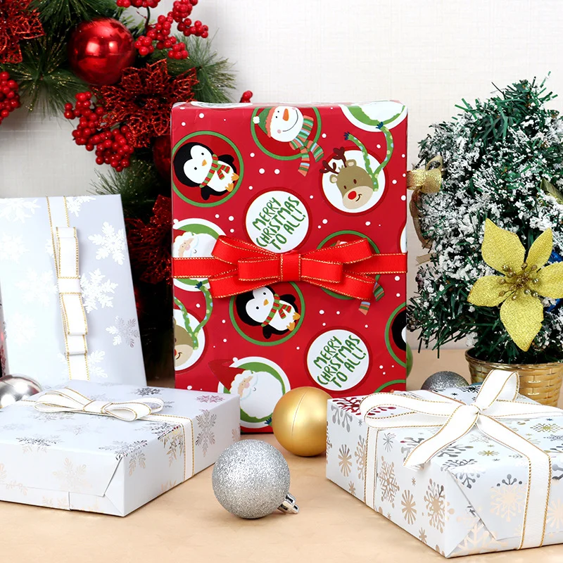 Christmas Aluminum Foil Gift Wrapping Paper Design Flower Paper Wrapping Wholesale