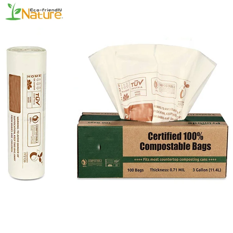 OK Compostable Eco Friendly Home Compostable Eco Rubbish Trash Garbage Bags