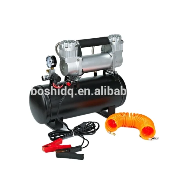 portable new 12v heavy duty air compressor with tank 8L for car tire inflator pump BS-8024