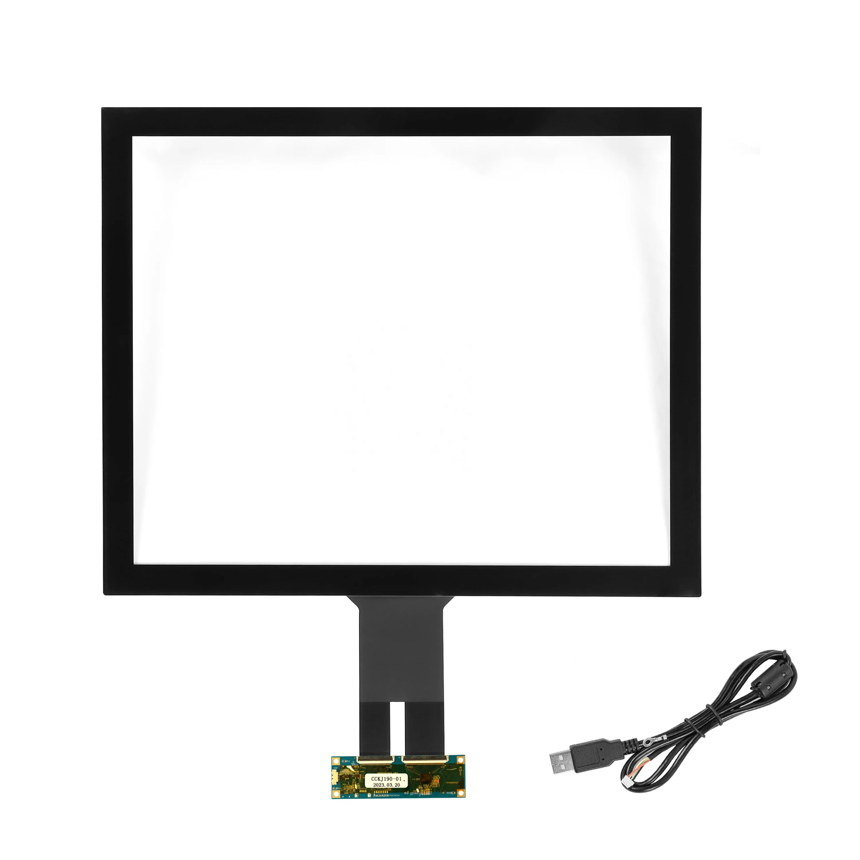 Multi point touch screen 19 inch capacitive touch screen panel overlay kit with 10 points