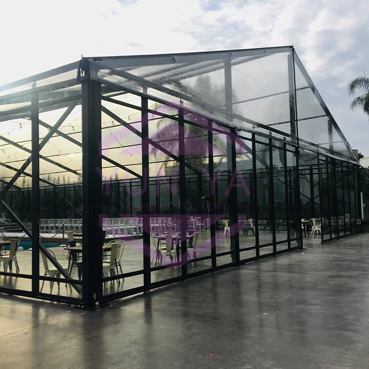 Tent Factory Direct Supply Waterproof Black Frame Wedding Party Canopy 20x30M To Israel