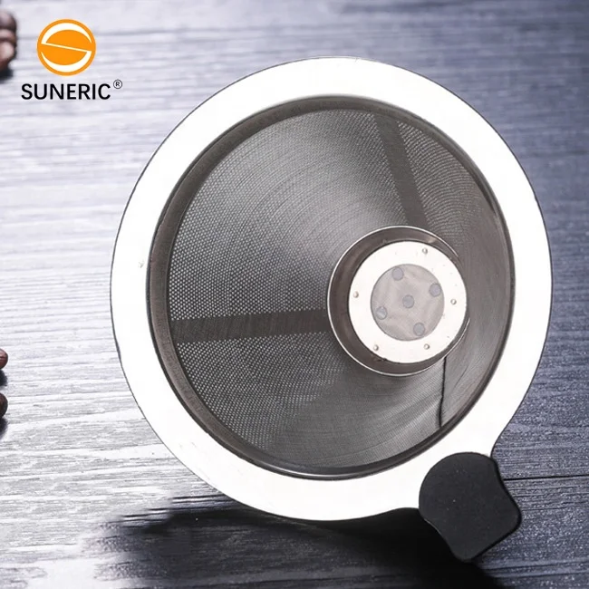 Reusable Heat Resistant Glass Pour Over Coffee Dripper Set Brewing Server Pot Stainless Steel Coffee Filter