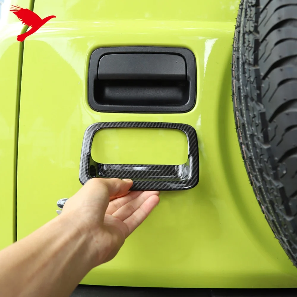 Для Suzuki Jimny (JB64W/JB74W) 2018 -2021 автомобильные аксессуары ABS углеродное волокно головной убор наружная боковая дверная ручка чаши Крышка отделка 6 шт.