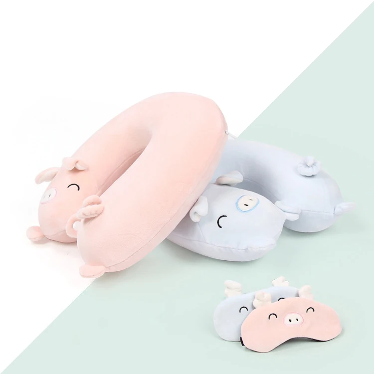 Winter Furry Cozy Warm Cartoon Car Sleep Headrest Pillow