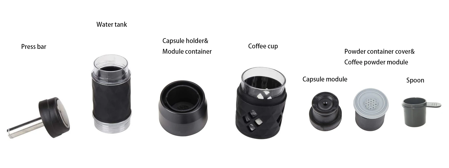 Portable Mini Espresso Travel Manual Portable Coffee Maker Minipresso Manually Handheld Pressure for Small Kitchen Appliances