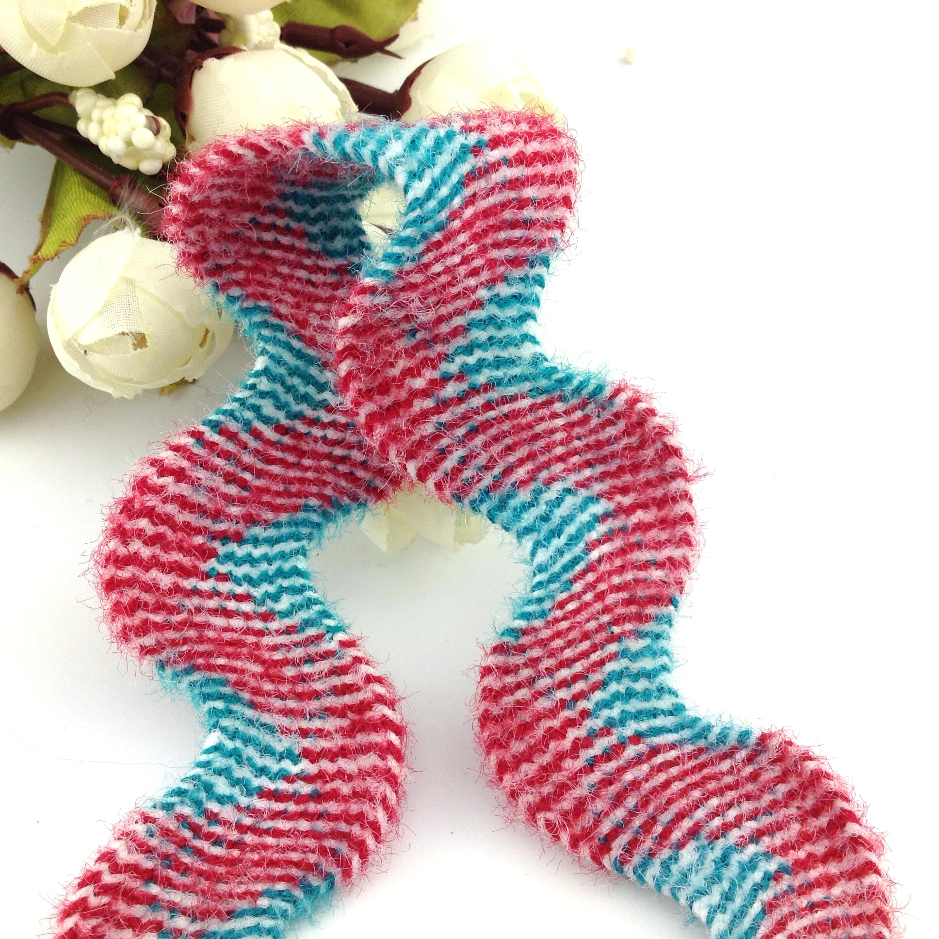 In-stock fancy wholesale polyester wool  Ric Rac two tone color trims Suited for garments accessories