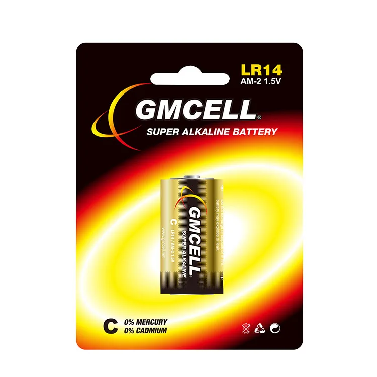 GMCELL OEM Alu фольга 1 5 В 990 минут Шэньчжэнь большой Lr14 am2 щелочной C тип батареи