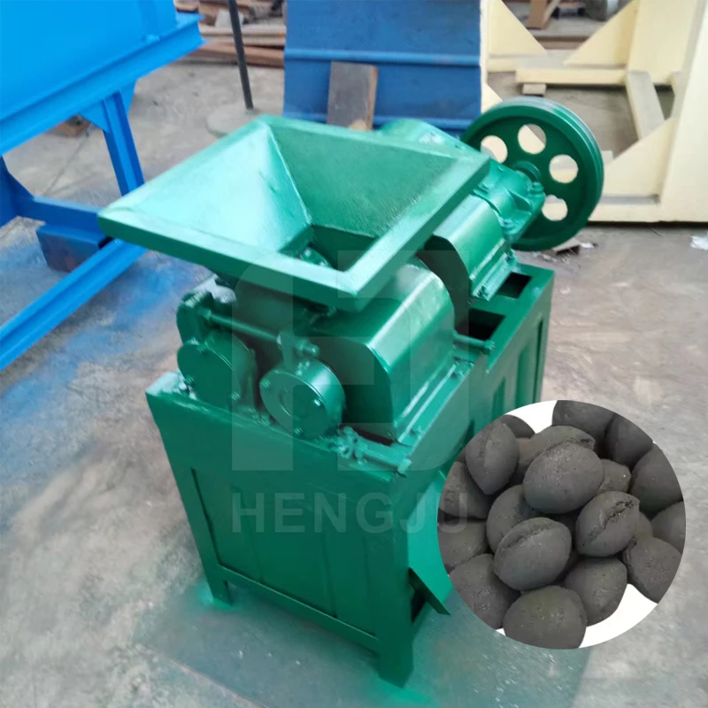 Roller Ball Press Coal Charcoal Briquette Making Machine Pillow Shape Charcoal Briquette Machine