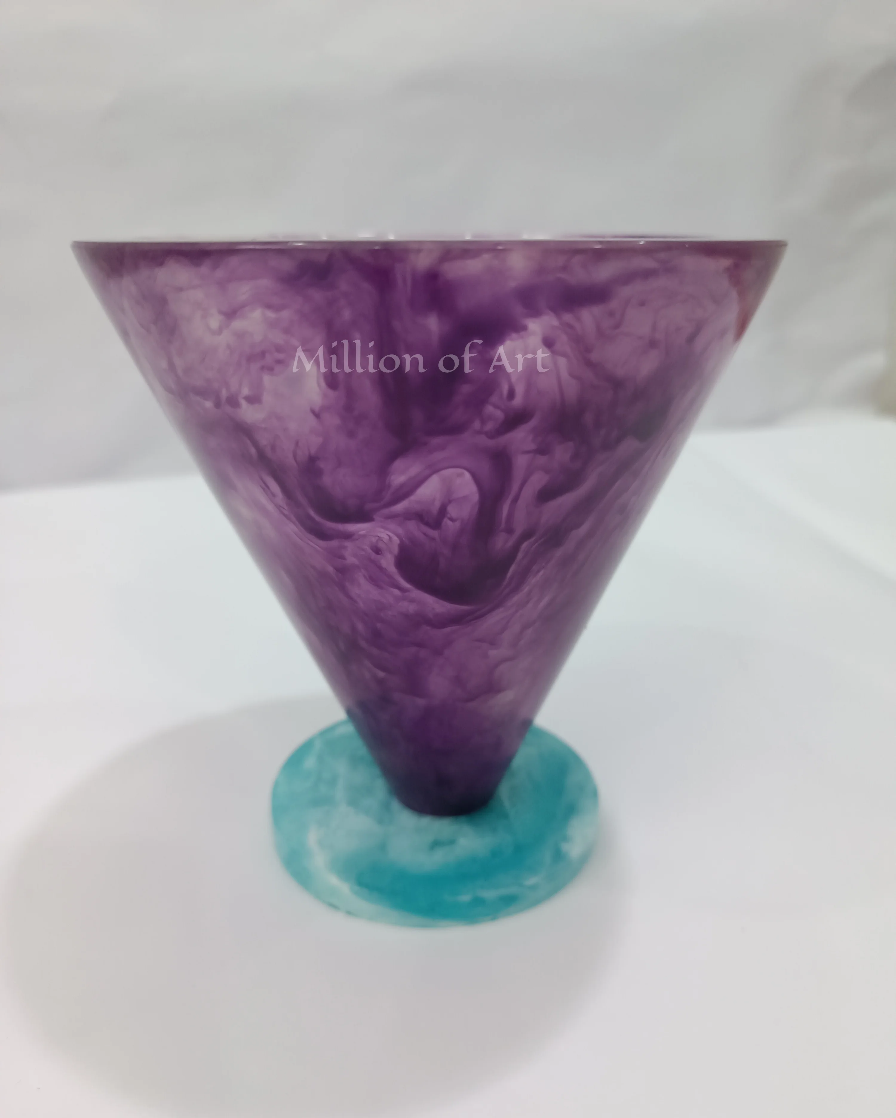 Fashion Creative Flowers Resin Vase Art Crafts Speedy Home Decoration Study Office Dining Table Use Purple Dragon Color