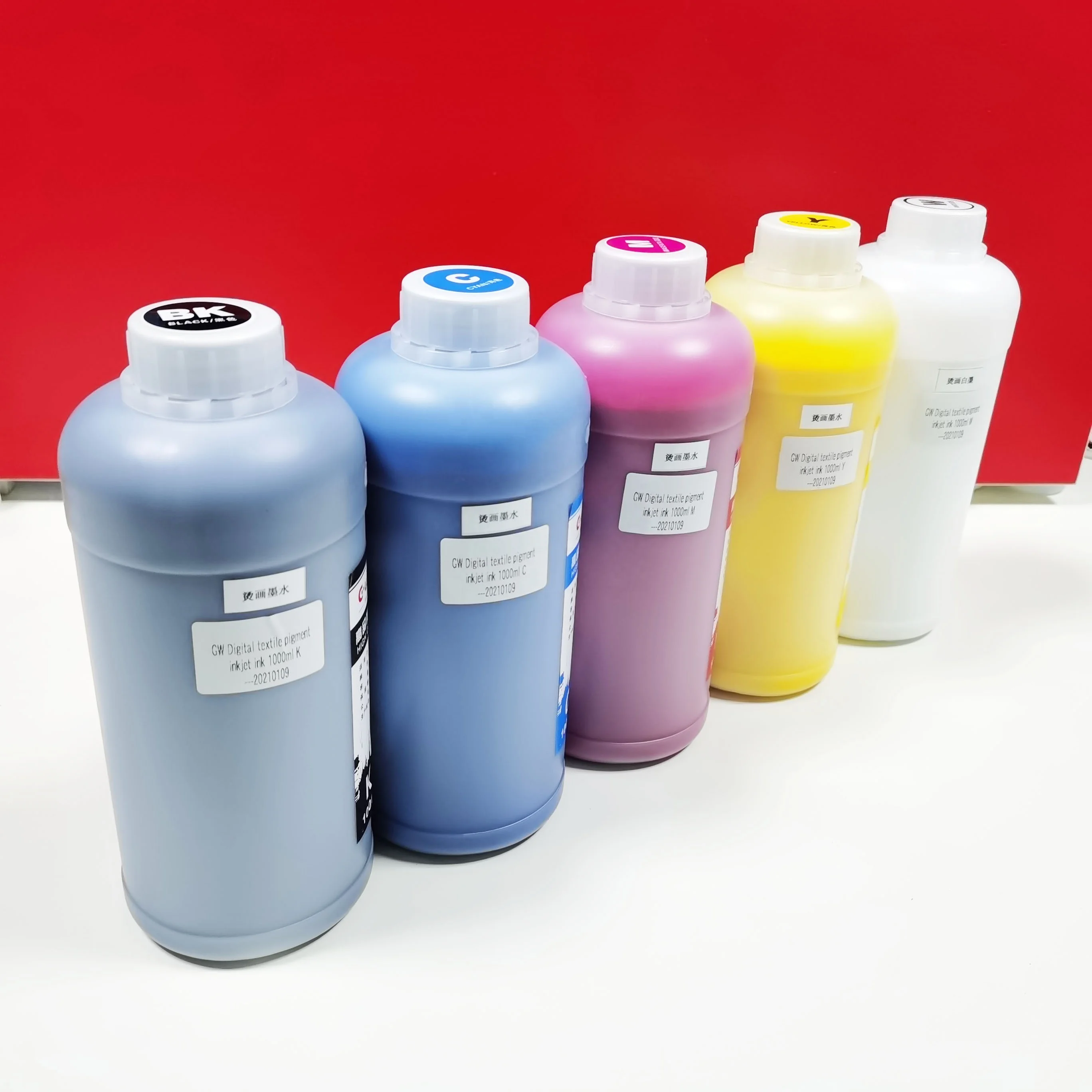 1000ml Bottle Pigment Ink CMYKW 5 colors color changing ink microblading pigment ink For e/pson inkjet printer