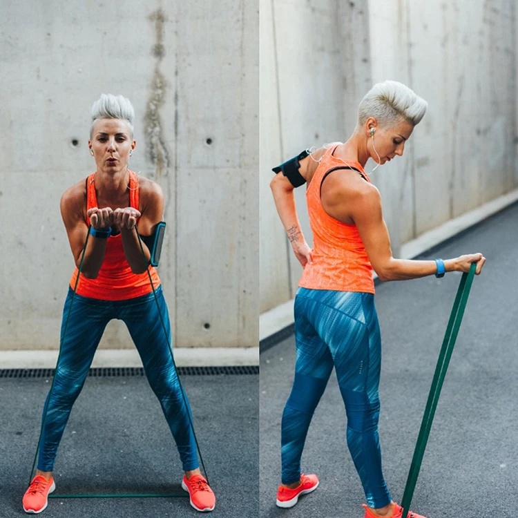 Custom Logo Gym Exercise Loop Cotton Fabric Pull Up Assist Long Resistance Bands Set