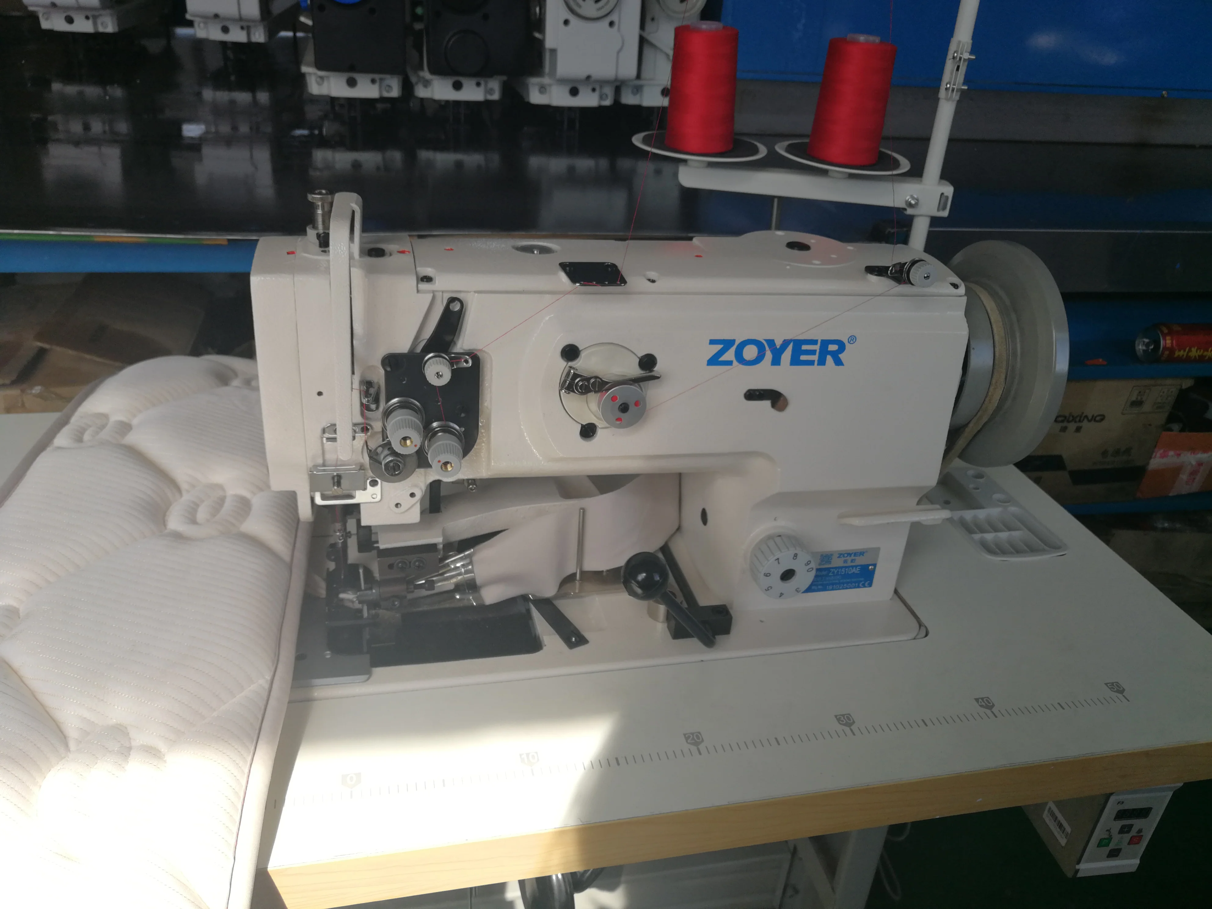 ZY1510AE Single needle large hook lockstitch sewing machine with side cutter mattress quilting machine