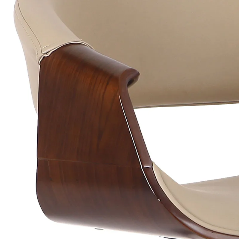Hot-Selling Home Desk Chair Modern Low Back U-Shaped Seat Bend Wood Office Chair With Adjustable Height 360 Rotation