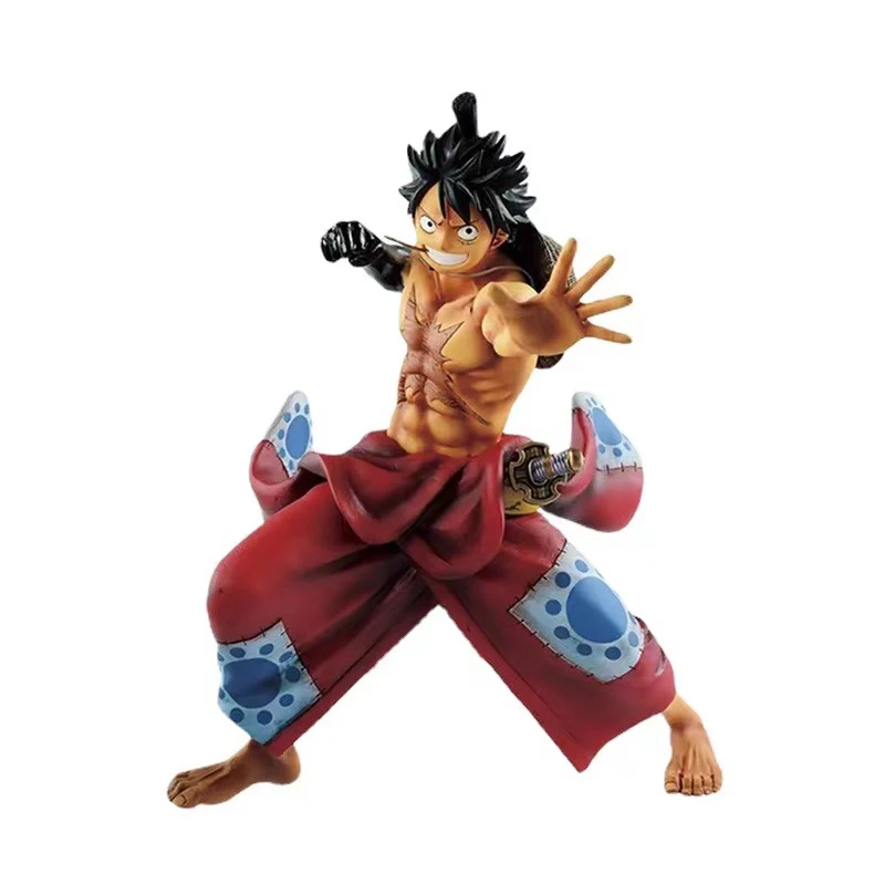 Japan Anime 21cm One Piece Monkey D Luffy Kimono Ver. PVC Action Figure Model Collectible Toys Doll Gift Zoro Sanji Brinquedos