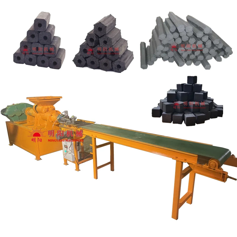 Wood Charcoal Briquette Screw Extruder Press Bio Coal Briquette Machine