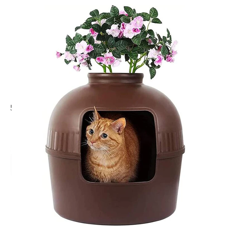 Home Furniture Cat Bed With PP Material Customized Service Enclosed House Cat Litter Box Home