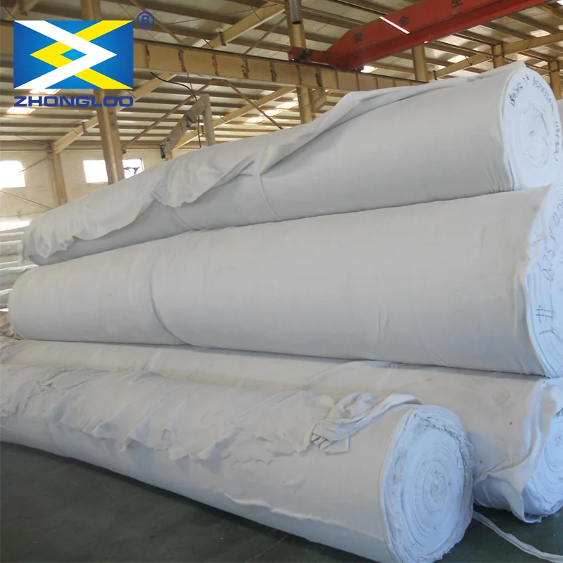 White 100% Polyester non woven geotextile for road dam Building Construction