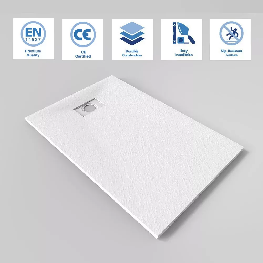 SMC Fiberglass Board Bathroom Base Floor Modern Square Design Removable Waterproof Shower Tray Ceramic Artificial Stone