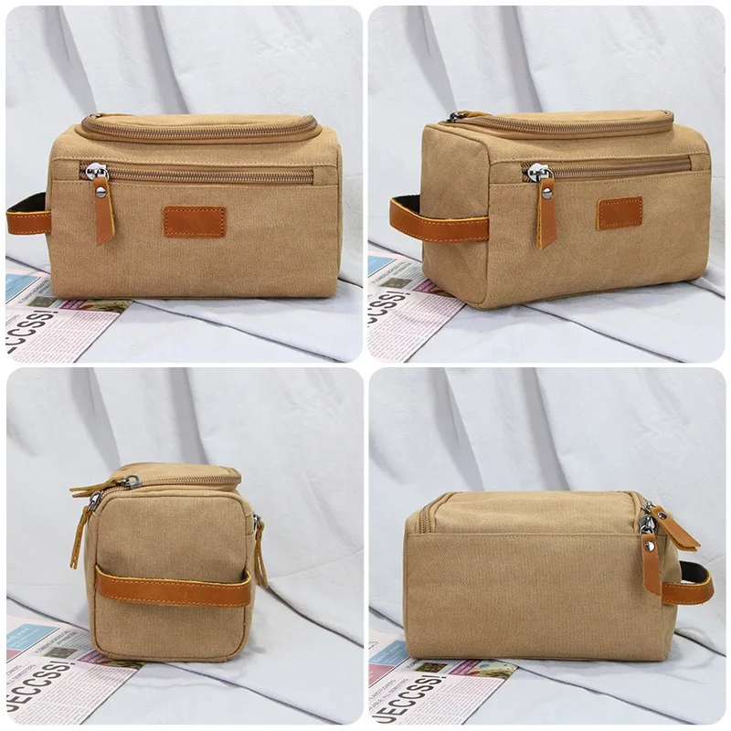 Travel Mens Canvas For Men Designer Toiletry Cosmetic Bag On Plane Organizer Outdoor Vintage Cotton Toiletry Bag