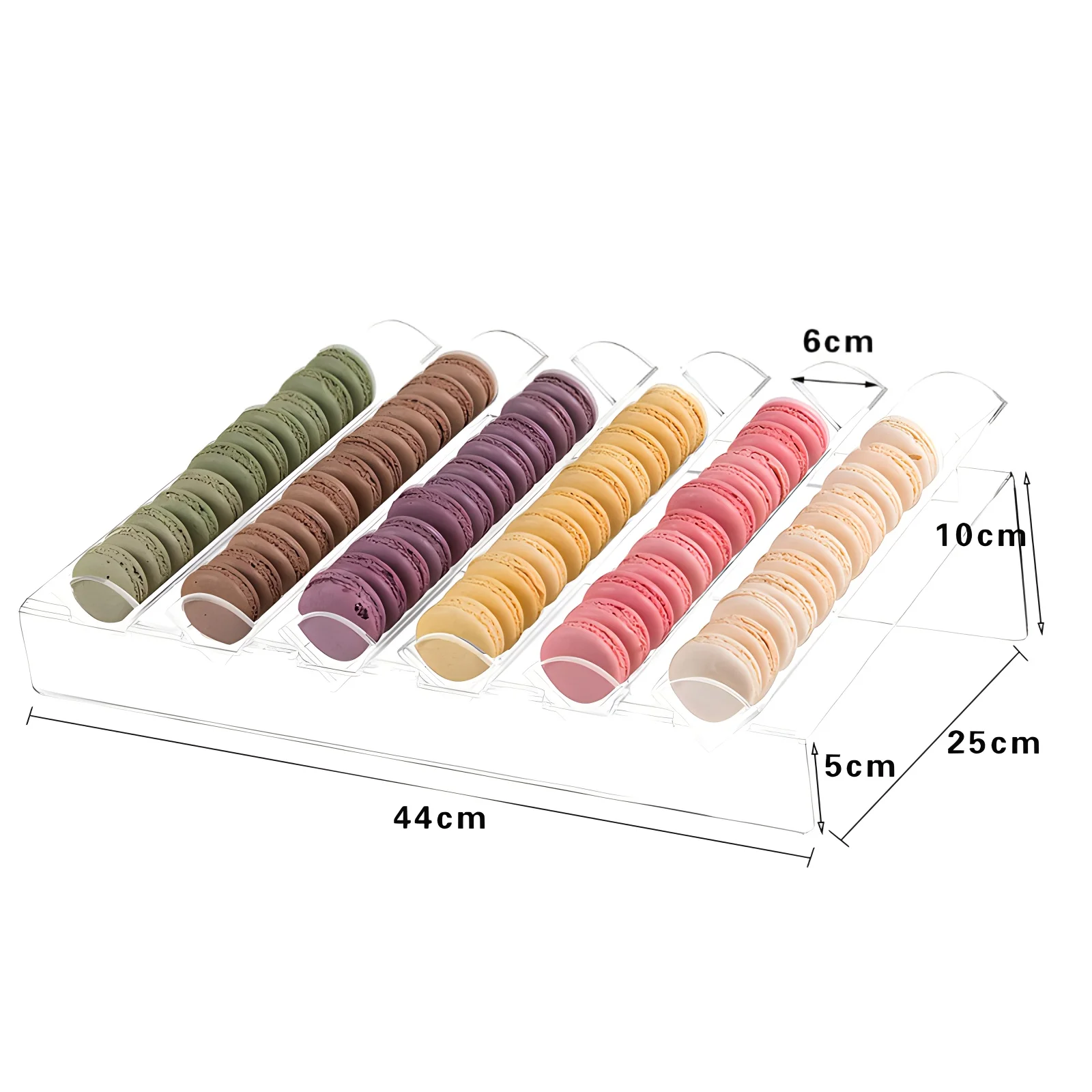 4-Slot Macaron Display Tray Modern Fashion Organizer Polished Store Retail Wedding Biscuit/Bear/Bakery Products Storage Display