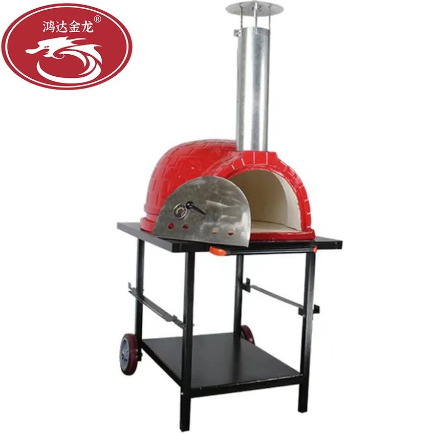 mosaic portable versatile charcoal ceramic tabletop stone base outdoor wood fired pizza oven kamado