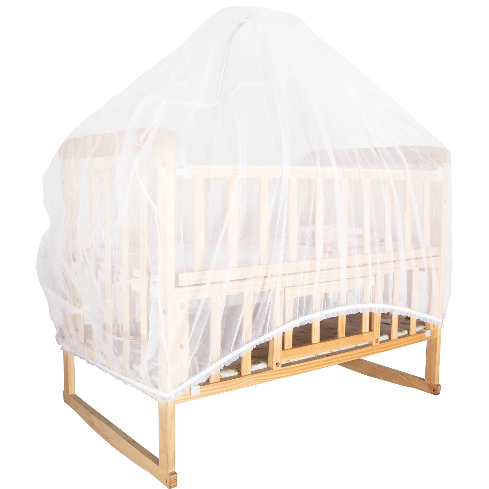 High Density Baby Cot Crib Nets Cover Strollers Mosquito Nets with Drawstring Pouch,  Bug Net for Strollers