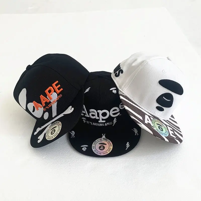 Bathing New Trendy Unisex Casual Bape Ape Printing Double Line Knitted Fashion Style Baseball Hat h1123