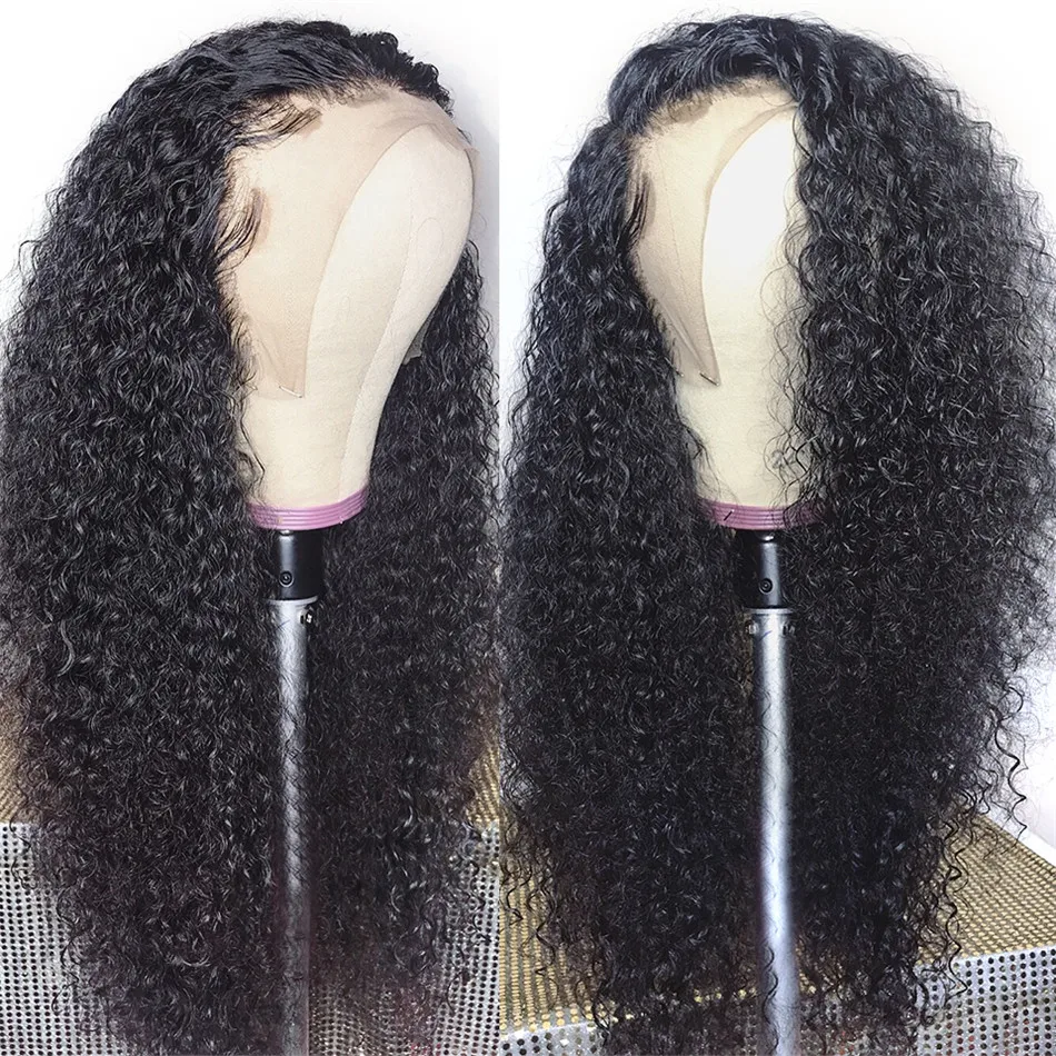 Afro Kinky Curly Wigs 360 Full Human Hair Wigs Human Hair Lace Front Wholesale Transparent HD Lace Frontal Wigs For Black Women
