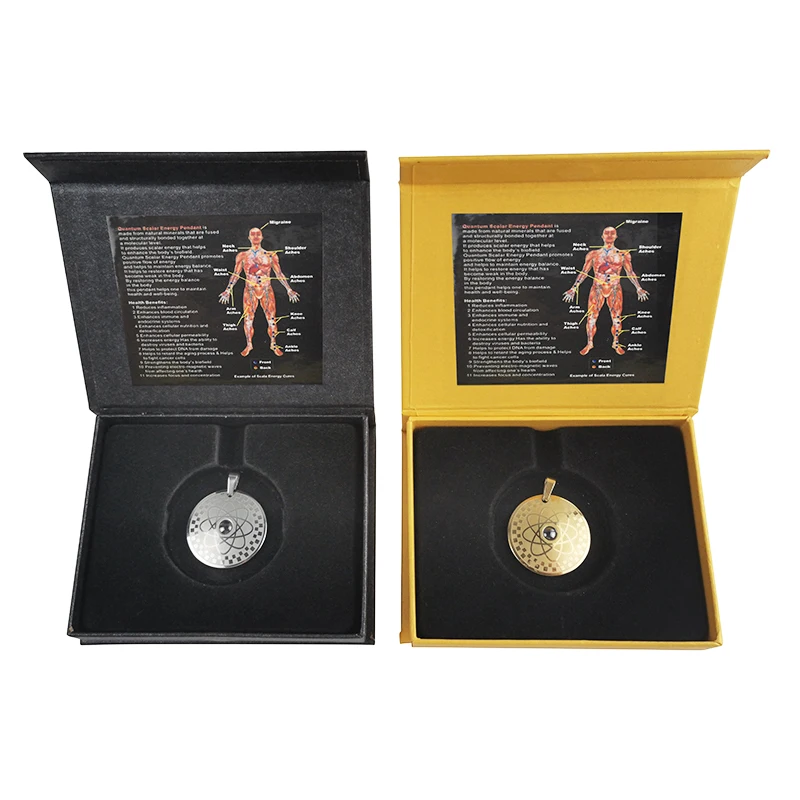 
High quality quantum scalar energy health pendants magnets quantum energy pendant gold with negative ion Customize logo 