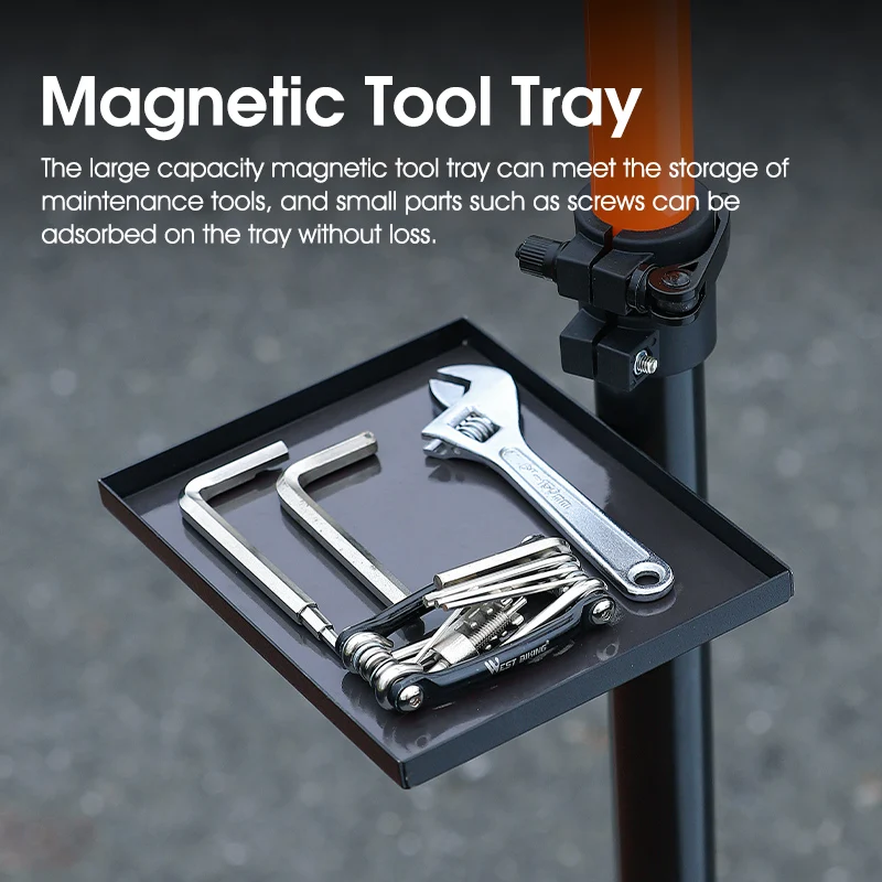 WEST BIKING 4 Frame Foldable Bike Repair Stand Bicycle Wall Mount Tools Bike Repair Stand Portable Folding Magnetic Repair Tool
