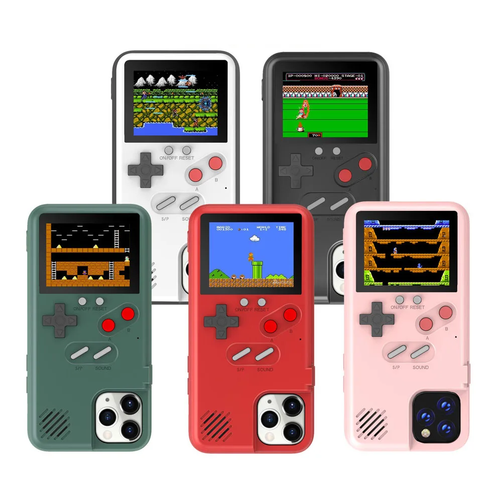 Игровая консоль с цветным экраном, 36 видов, Классическая игра, популярный чехол для игрового плеера, чехол для телефона со встроенным игровым чехлом для iPhone 11/12/13