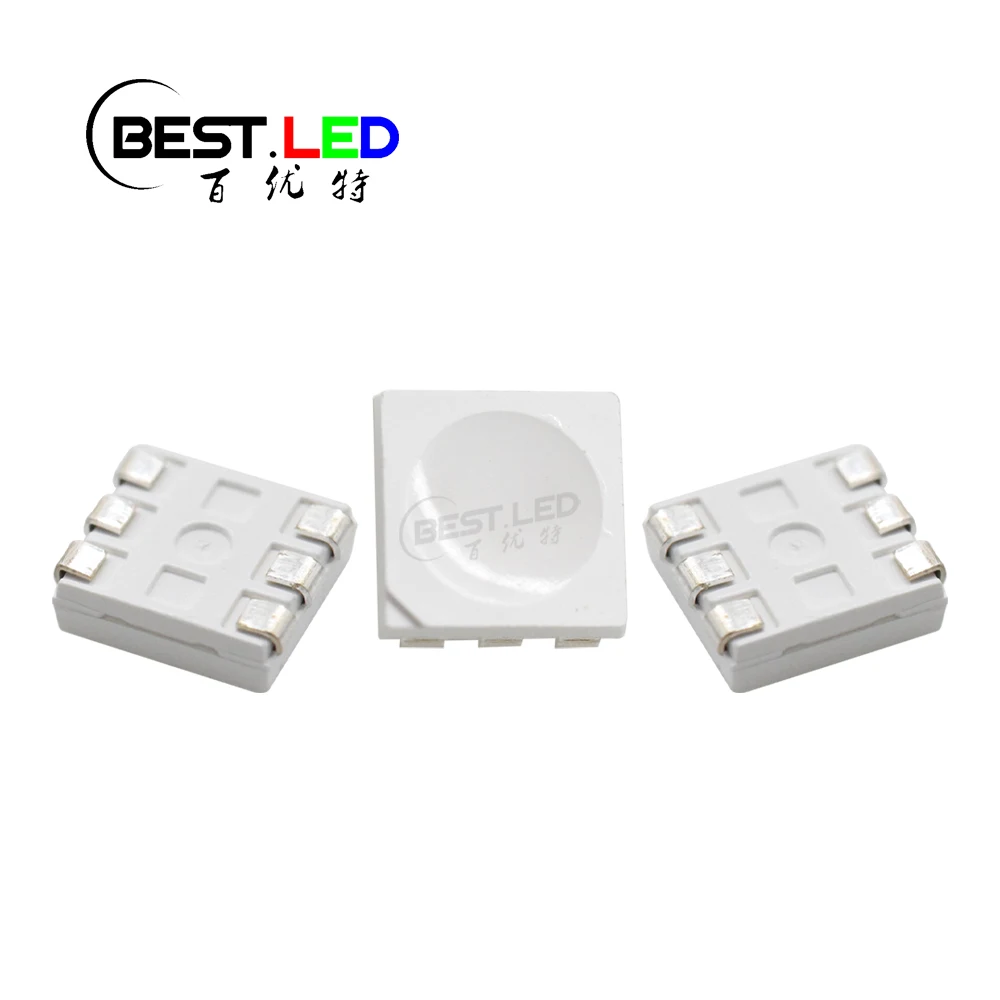 ИК светодиодный Диод PLCC 6 рассеянный SMD 5050 760 нм красный свет для дальнего Красного
