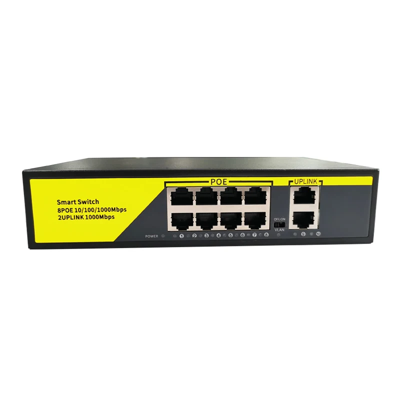 Security Camera Cctv Camera Ip Camera 8+2 Port Gigabit POE Network Switch