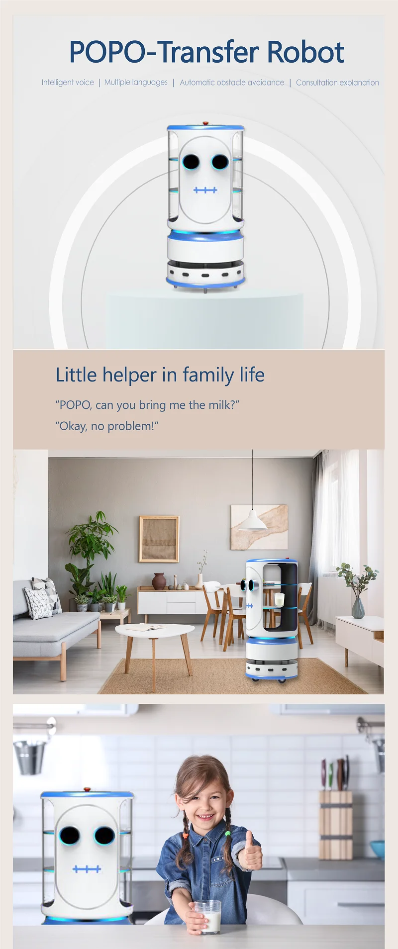 New Arrival Multi-functional Food Delivery Intelligent Service Robot For Hotel_6