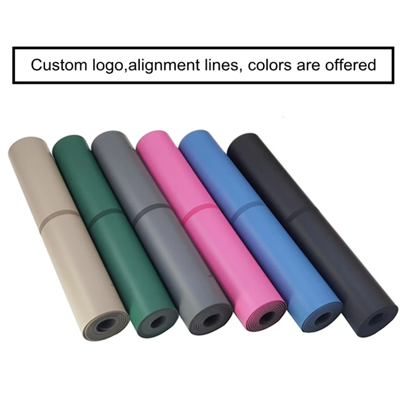 Amazon top seller dropship 5mm natural polyurethane leather pu rubber yoga mat for fitness