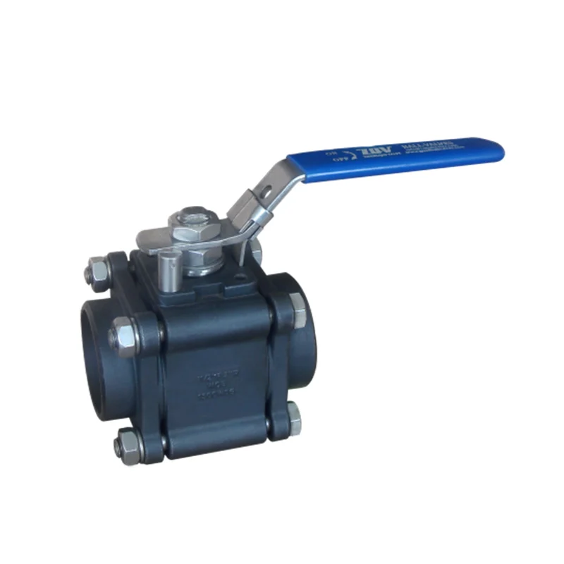 2000psi 3-Pc Ball Valve Carbon Steel Screw Thread Ball Valves Flange High Pressure Ball Valve