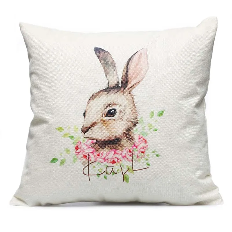 2022 45*45 см Новое прибытие милый кролик Пасхальная Подушка Чехлы для гостиной Весна праздник украшение подушка