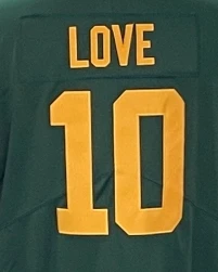 2024 New High Quality American Football Jersey Wholesale Embroidered Jersey For #10 LOVE USA size Green White Black Jerseys