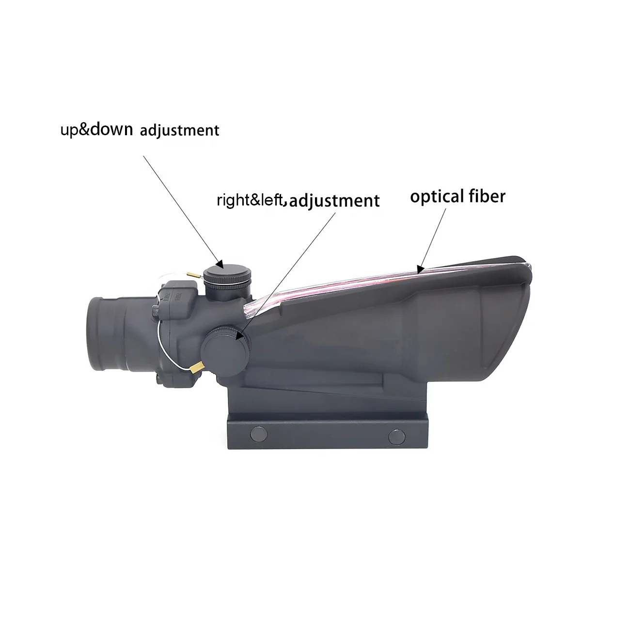 Призматический прицел 5x35 ACOG из натурального волокна со стальным тиснением логотипа аксессуары для охоты