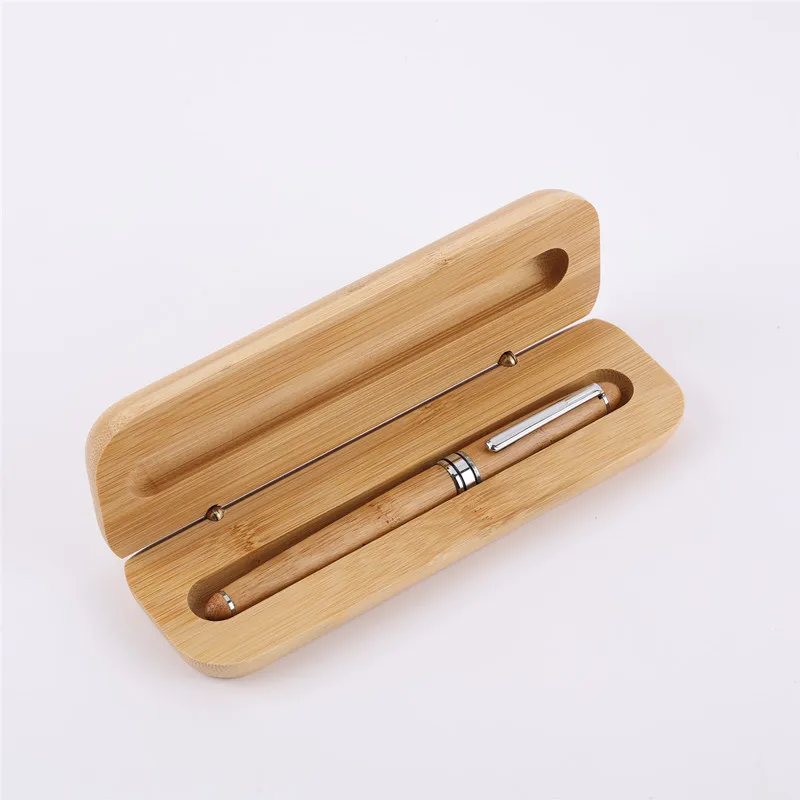 Eco-friendly Unique Gift Craft Office School Stationery Handicraft Handmade Bamboo Wooden Pencil Pen Cases