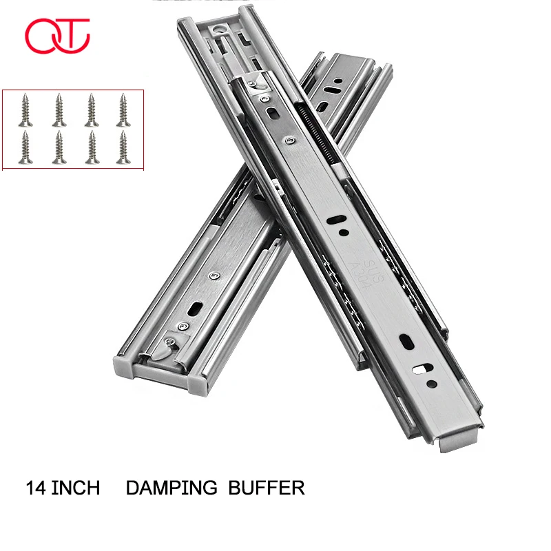 Toco Heavy Duty Metal Box Drawer Slides with rolling drawers Soft close drawer slides Kitchen Cabinet