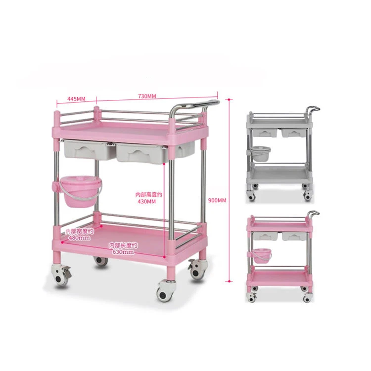 Professional Medical Equipment Medical Cart Trolley ABS Emergency Trolleys